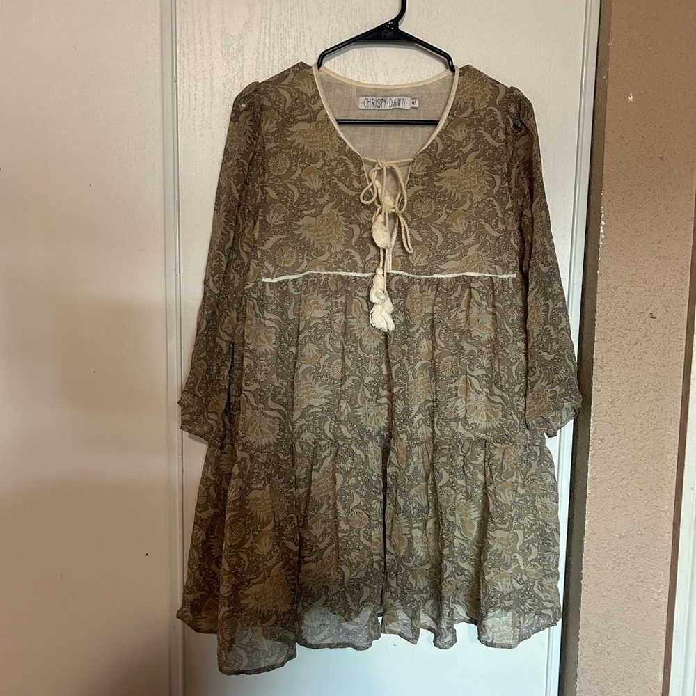 Christy Dawn Brown Floral Mini Dress